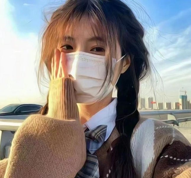 戴流苏耳环的少女